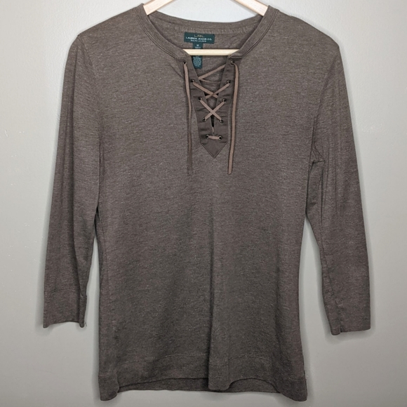 Lauren Ralph Lauren Tops - Lauren Ralph Lauren Lace Up 3/4 Sleeve Shirt
